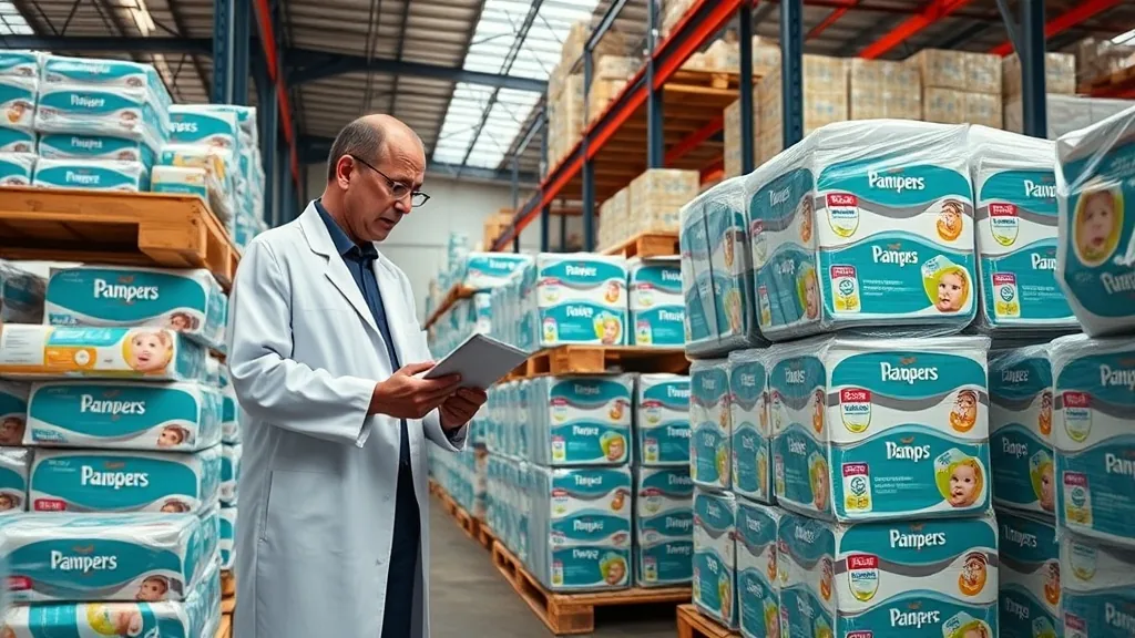 Contrôle qualité couches en entrepôt B2B